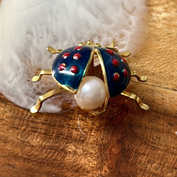 🖤Vtg Ladybug 🐞 pin brooch - Picture 3 of 8